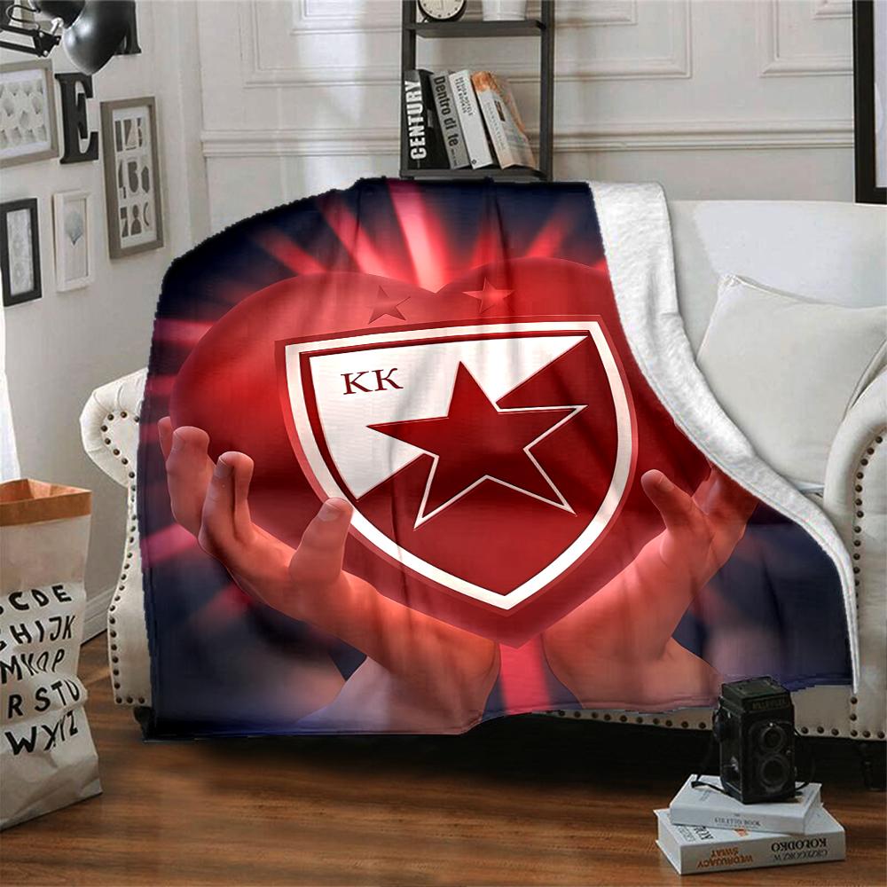 1pc Blanket - Red Star logo Print Design,Lightweight Blanket for Sofa,Bed- Soft &Warm,Gift for All Seasons