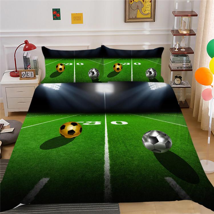 Fußball-Serie Polyester-Bettwäsche Zwei- oder Dreiteilig 3D-Digitaldruck