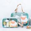 Waterproof Transparent Toiletry Bag Large Capacity Travel Beach Swimming Bag Cosmetic Bag Portable Handbag with Shoe Compartment Organizer