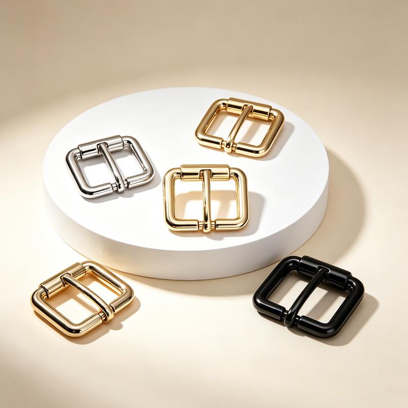 Die-Casting Zinc Alloy Pin Buckle for Leather Shoulder Strap and Webbing Adjustment