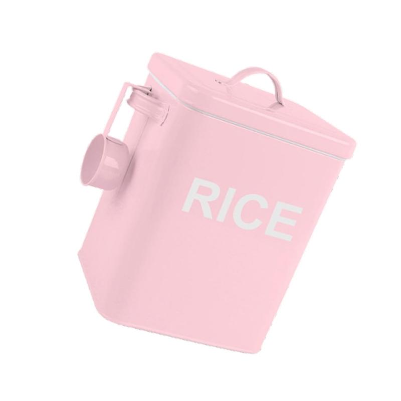 Space Saving Sealed Rice Container Airtight Flour Canister Pet Food Storage Jar with Lid Baking Supplies Organizer