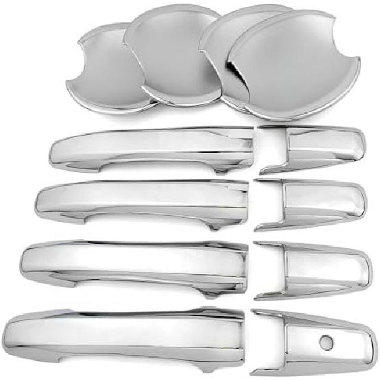 Compatible for Honda Civic 2006 2007 2008 2009 2010 2011 Exterior Door Handle Cover and Door Bowl Covers Scratch Protector Decor (Chrome Color)