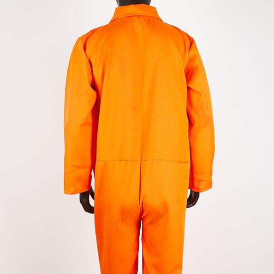 Halloween Prisoner Cosplay Jumpsuit with Manacle Halloween Unisex Children Adult Role Play Outfit Long Sleeves Lapel Zipper Festivals Parties Costume