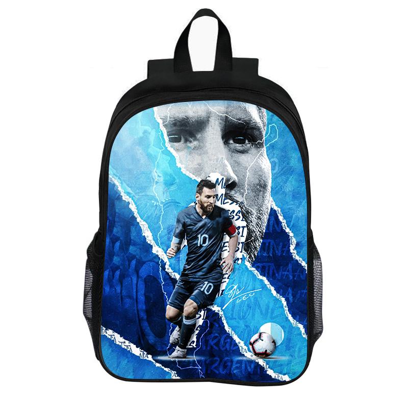 Zaino Scolastico M-Messi Stella del Calcio Rucksack Zainetto per Bambino Zaino Moda Zaino Sportivo Calcio Regalo per Bambini