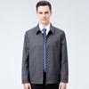 Men's Lapel Wool Jacket Men's Spring Casual Middle-aged and Elderly Business Men's Jacket Dad Jacket