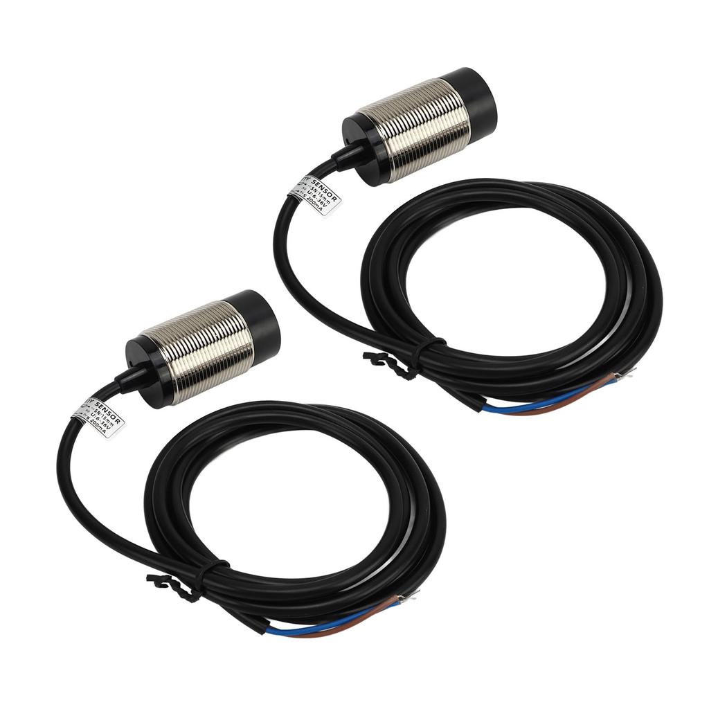 2 Set Proximity Sensor Switch Waterproof NPN DC 2 Wire Normally Closed NC 15mm Distance Proximity