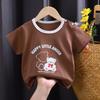 Kids Cute Cotton Short-sleeved T-shirt Tops Children's Clothing Baby Clothes Cartoon Pullover