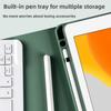 Leather Keyboard Case for iPad Air 6 10.2 Inch with Pencil Slot Magnetic Detachable Bluetooth Keyboard Protective Cover