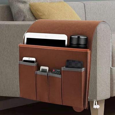 Household Armchair Caddy Felt Couch Recliner Armrest Organizer For Tablet Cell Phone Remote Control Hanging Storage Bag
