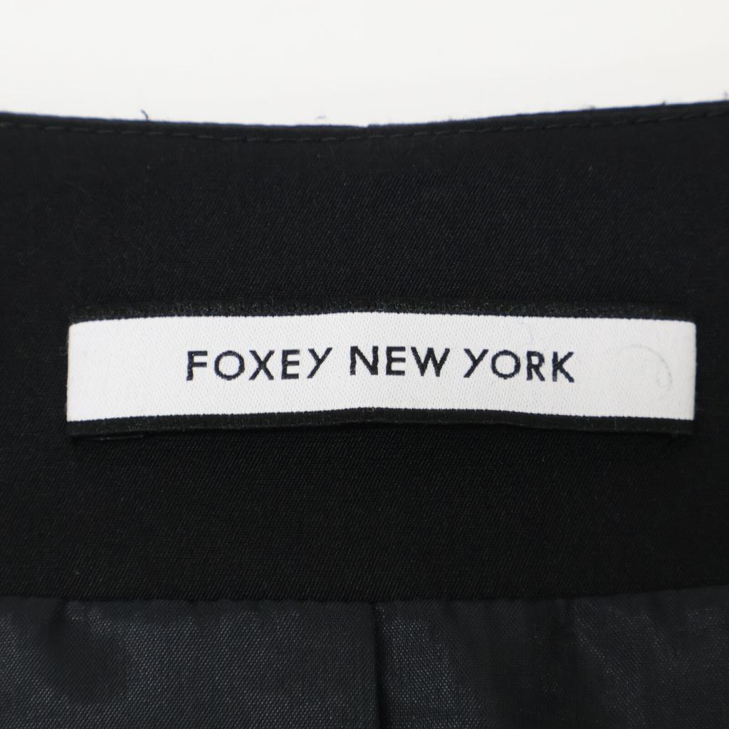 FOXEY NEW YORK 37720 Black Raincoat Dress Coat 38 blackUsed