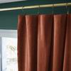 Adjustable Curtain + 8 Clip Rings "César" 140 X 270 Cm Cotton Velvet - César Terracotta