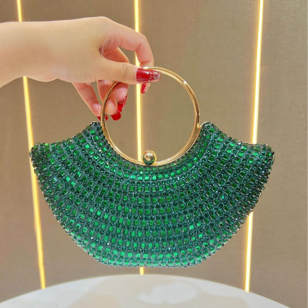 Luxury Rhinestones Evening Bags Fashion Chain Shoulder Crossbody Bags For Women Elegant Party Wedding Bag