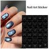 Hallow Butterfly Bow Knot Nail Art Sticker Self Adhesive Sticker Manicure Salon Supply French Smudge Template Auxiliary Sticker
