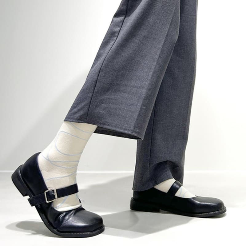 YELLOWSOCKS RIBBON CREAM SKY