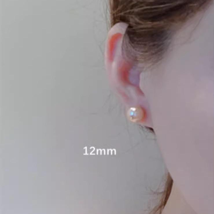 Ultra-white Red Bun Pearl Earrings Unique Retro Design Light Luxury Senior Sense Ear Hole-friendly Fashion Ear Jewelry