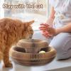 Magic Organ Cat Scratcher Pad with Bell-Ball, Cat Cardboard Lounge Bed, Kitty Kurlz Cat Toy, Cat Accordion Cordain, Foldable Interactive Cat Butler