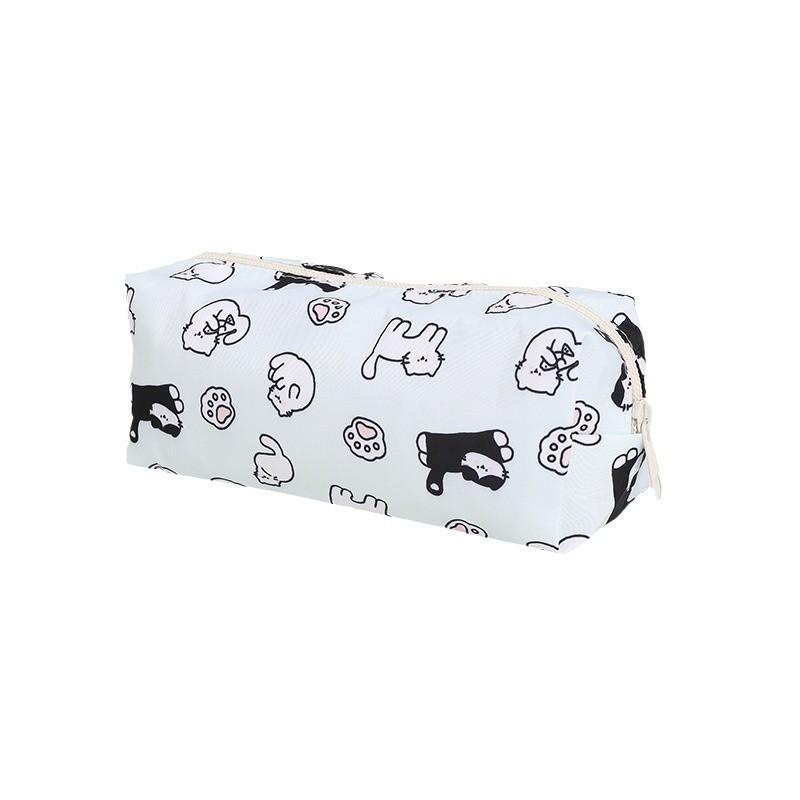 Cartoon Print Pencil Case With Large Capacity For Students And Makeup Storage