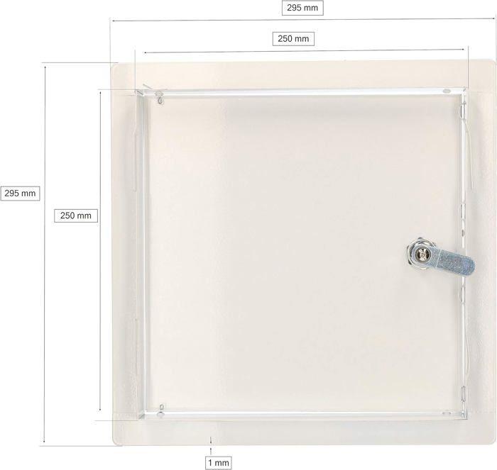 Trappe de visite - KOTARBAU - 25 x 25 cm - Métal - Blanc - Avec clés