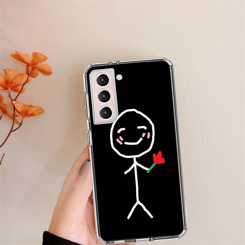 Funny Cute Cartoon Matchman Clear Phone Cases for Samsung S26 Ultra Galaxy S25 Edge S24 S23 FE S21 Plus S20 S22 S10 Cover Patter