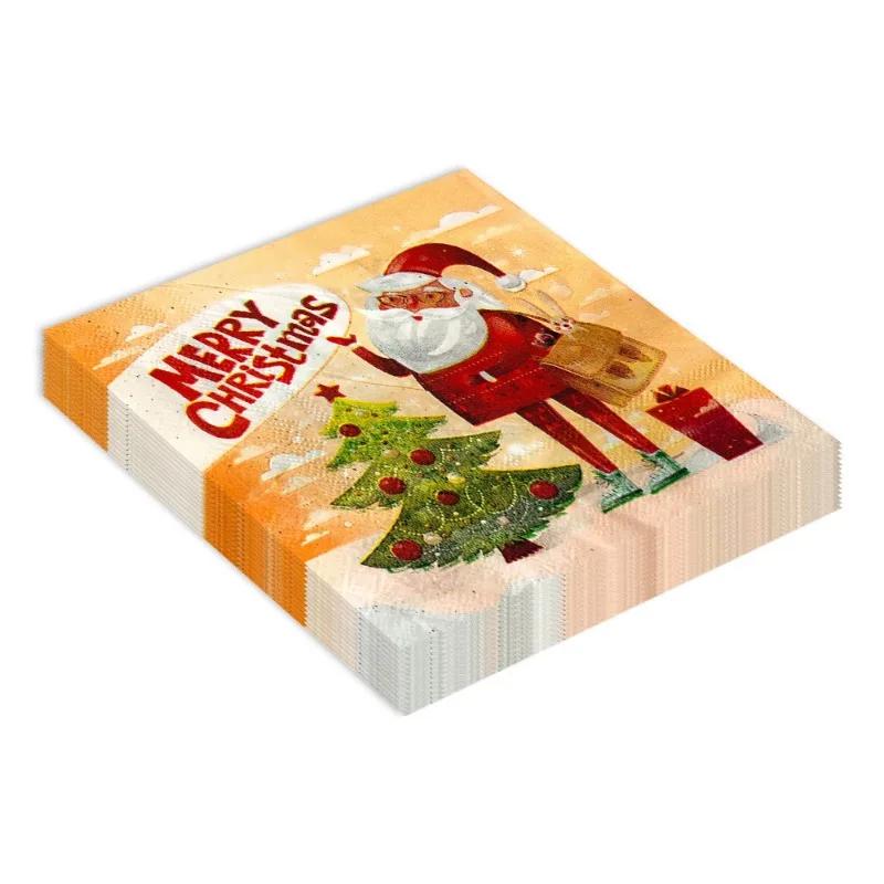 20pcs/Pac 33*33cm 2-Ply Disposable Party Napkin Christmas Pattern