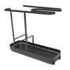 Kitchen Sink   Multifunctional Metal Sponge Soap Brush Storage Rack with Towel Holder