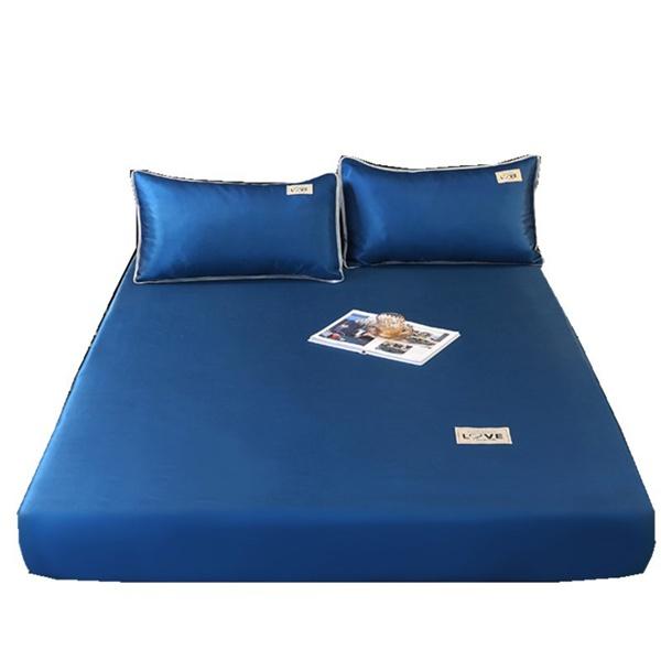 3 pezzi Set biancheria da letto in seta Set di biancheria da letto di lusso per bambini Twin Completo Queen King Size Lenzuola Set Lenzuola in raso Federe Biancheria da letto Lenzuola piatte con angoli