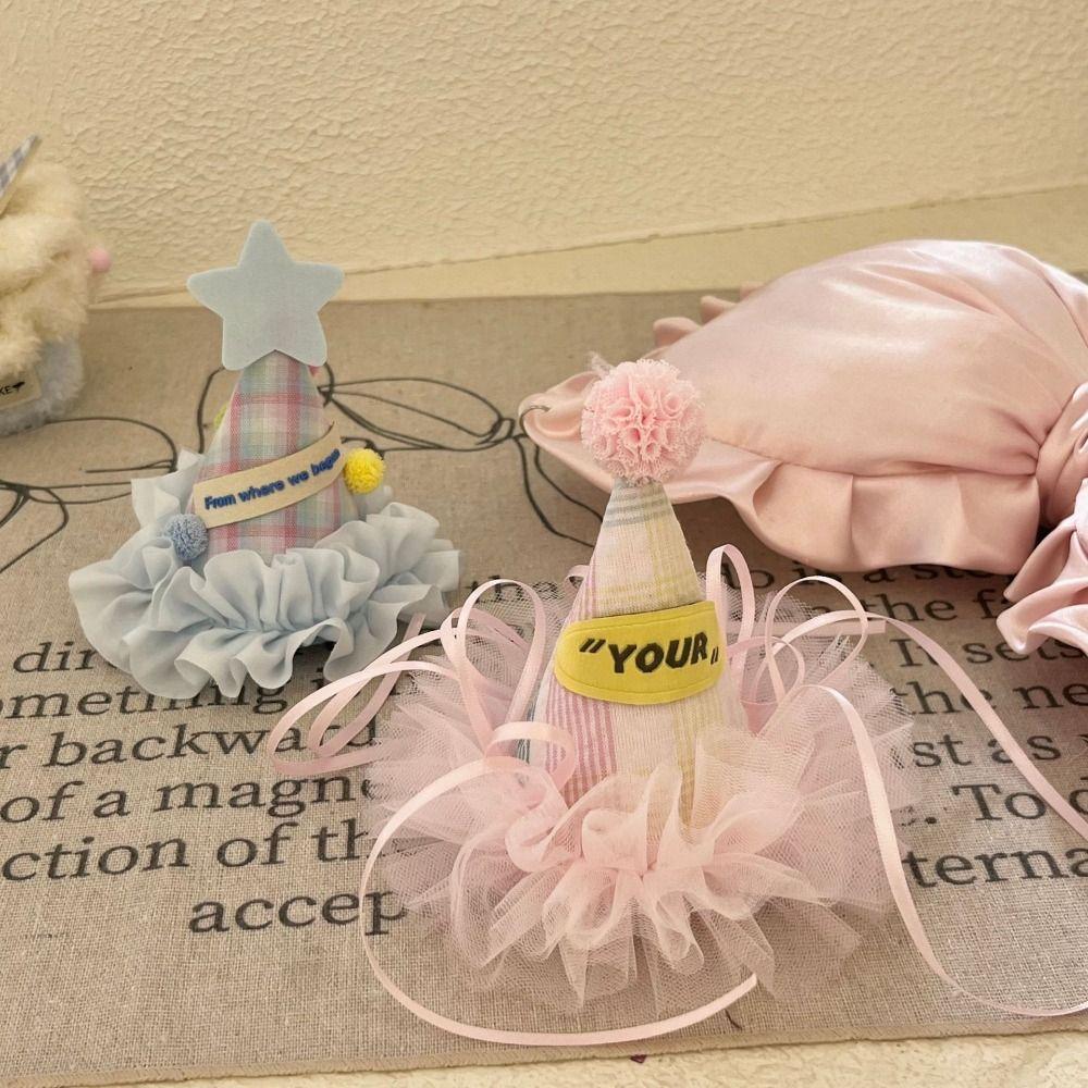 Embroidery Birthday Crown Sequin Birthday Cap Lovely Birthday Hat Hairpin  Girls