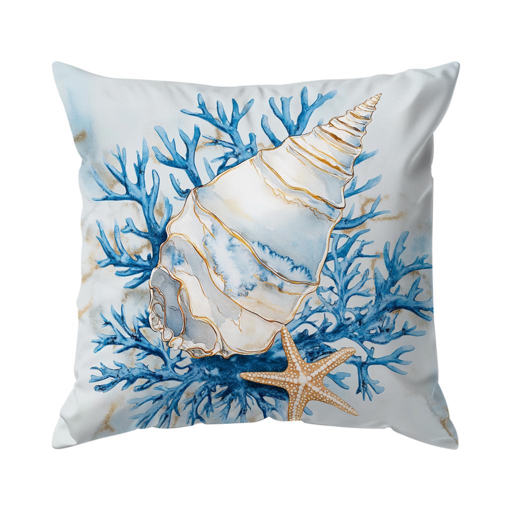 Shell Like Organisms Pillowcase Printed Polyester 40/45/50cm Throw Pillowcover Decorative Sofa Cushion Pillowslip Home Decor
