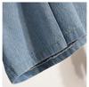 Plus Size Women's High Waist Denim A-Line Shorts - 200 lbs Summer Loose Fit Hot Pants