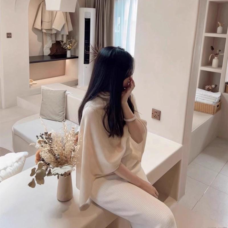 2024 Xale Capa Grande de Lã Merino Tricotada para Mulher