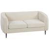 Velvet Sofa, 2-Seater, 160 cm, Padded Seat, Spring Cushion, Beige