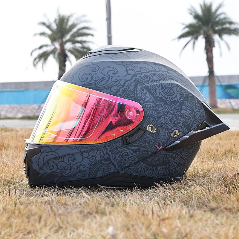 Motorcycle helmet,ABS men's and women's dual lens full face helmet, motorcycle sports car, all season full face helmet DOT