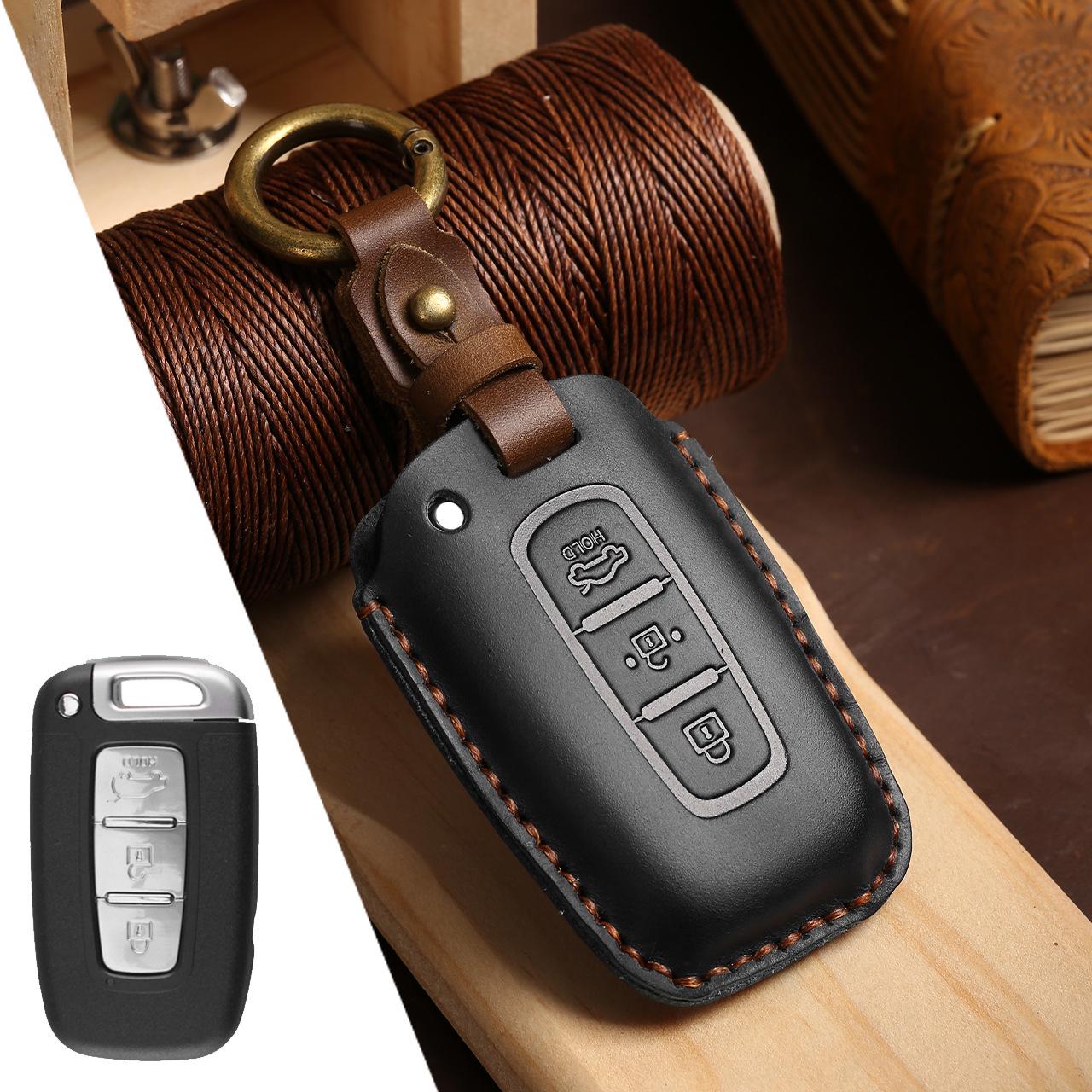 

Чехол для ключа из натуральной кожи для Kia Carnival, Sportage, K3, Sorento, Pegas и Elantra