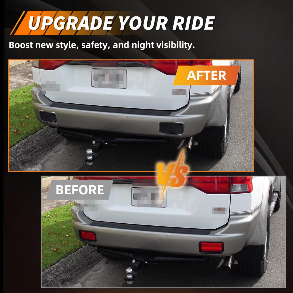 2Pcs Rear Brake Light Tail Light Reflector Turn Signal Light Cover For 1999 2000 2001 2002 2003 2004 Mitsubishi Montero Sport