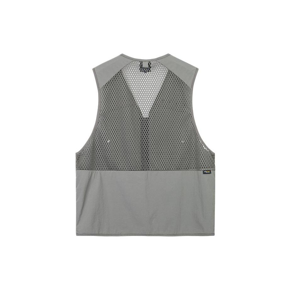 Anta Outdoor Series Color Block Zipper Lightweight Loose Breathable Sleeveless Vest Men Vest Dark-Green 152426601-2