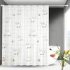 Cute Cartoon Puppies & Kittens Shower Curtain - Waterproof Polyester with Hearts & Yarn Balls On White Grid