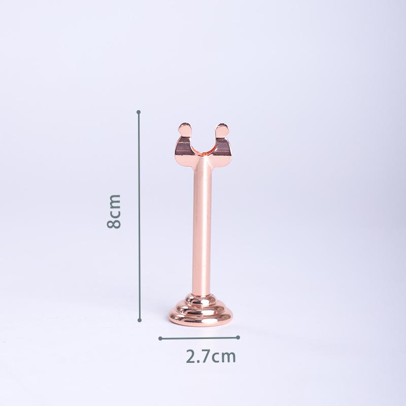 U Shape Name Card Display Stand Stainless Steel Picture Clips Name Card Holder  Table Accessories