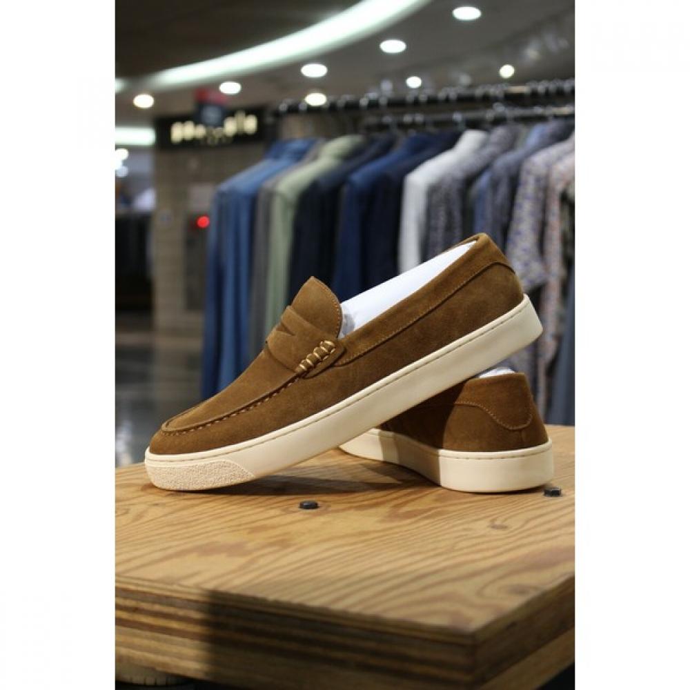 Pannicale Mario Brown Cowhide Suede Loafer M Gfo01br