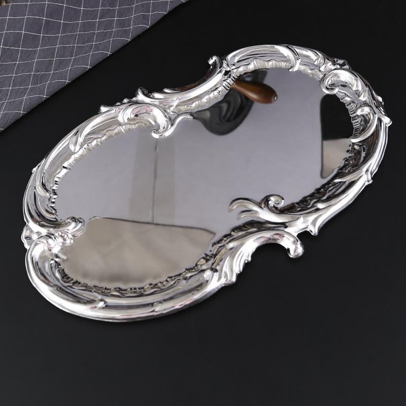 Restaurant Creative European Pattern Steak Plate Restaurant High-end Phnom Penh Round Plate French Plate Cold Dish Plate