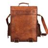 Classic Style Brown Genuine Leather Backpack Laptop Messenger Bag Everyday Use Versatile Rucksack Sling for Men and Women