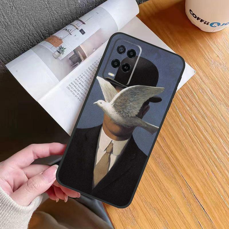 Rene Magritte Art Case For Oppo A5 A6 Pro A18 A38 A58 A78 A98 A54 A74 A94 A17 A57 A80 A60 A40 A96 A76 A16 A15