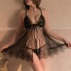 Sexy Lingerie Women's Lace Shirt Sleepwear Pajamas Lace Dress Erotic Costumes Exotic Apparel Female Sexiest Nighties Nightgown