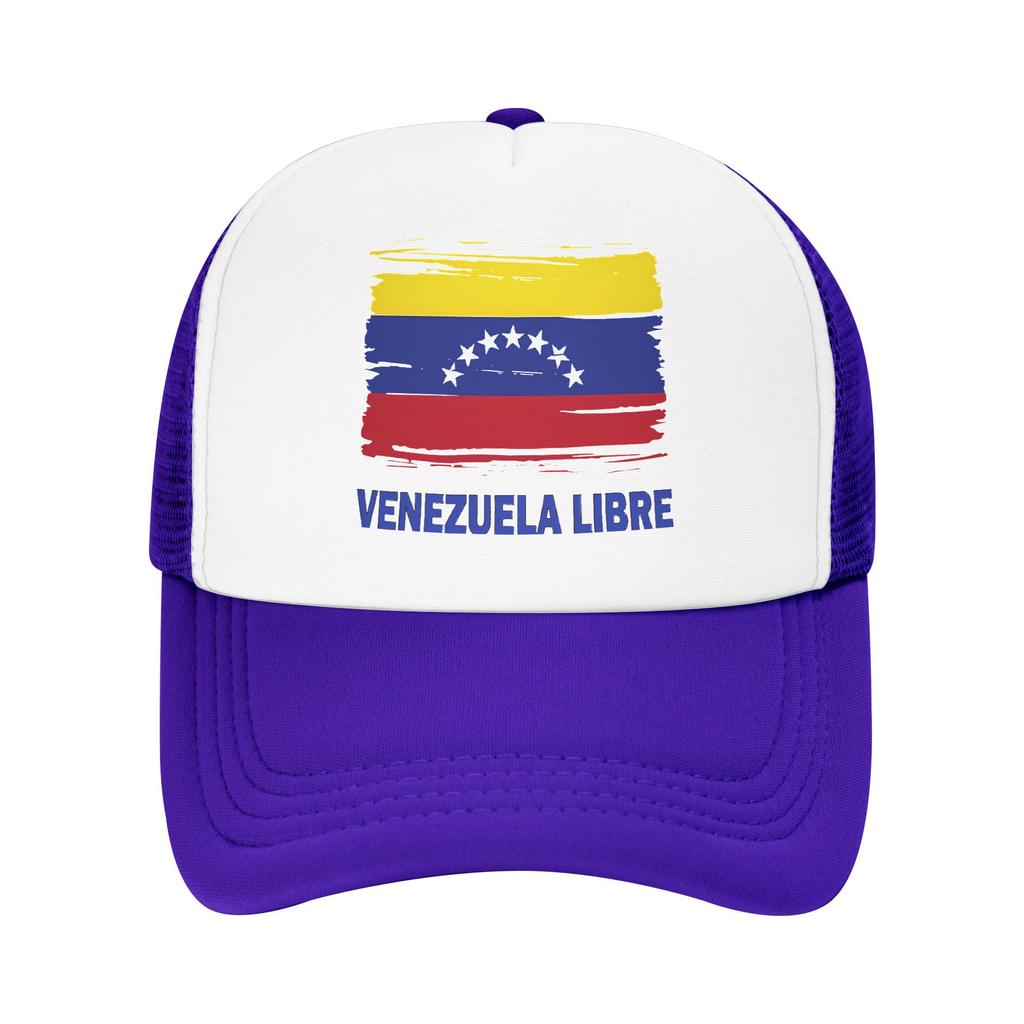 Venezuela Libre  Star Flag Trucker Hats Unisex Women Venezuelan Hats Trucker Hat Sun Hats Adjustable Mesh Baseball Caps Summer