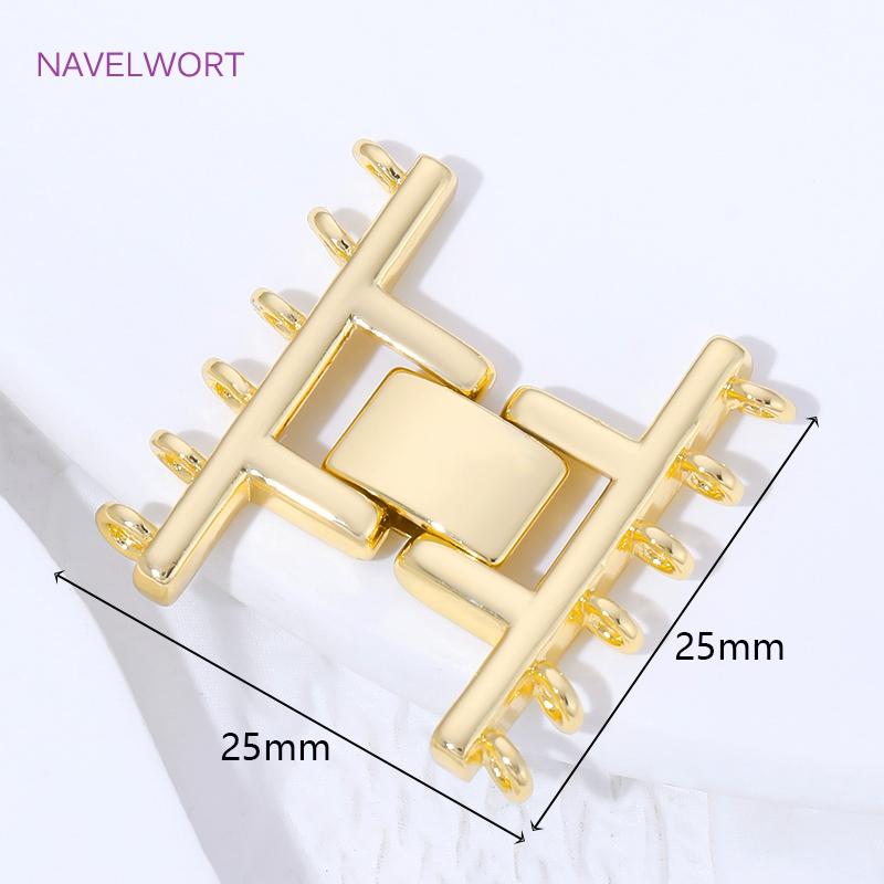 18K Gold Plated Pearl Clasps Fasteners,Brass Jewelry Clasps Connector For Bracelets Making,DIY Jewelry Making Accessories