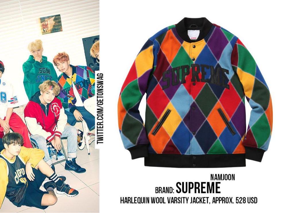 [USED] Supreme 15fw Harlequin Wool Jacket