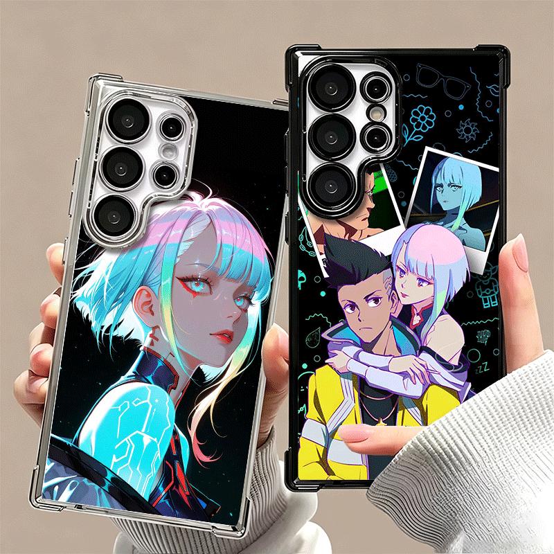 E-Edgerunners Anime Lucy Weiche Handyhülle Für Samsung Galaxy S26 Ultra S25 Edge S24 FE S23 Plus S22 S21 + S20 Galvanisiert Anti-Fall F