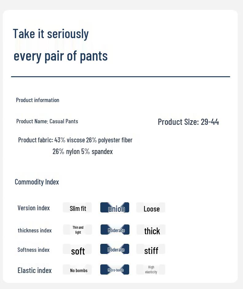 Fengxun Men's Winter Dad Style Straight-Leg Casual Trousers FX7K005-B5