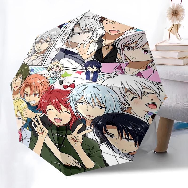 1pc Outdoor Umbrella with Anime Characters - Automatic Opening/Closing - Portable 3-Fold Design - 8-Rib Iron Frame - Perfect Gift for Fans, Trave