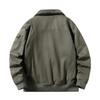 Winter Fleece-Lined Pilot Jacket, Men's Fleece-Lined Thickened Oversized Cotton Coat with Lapel Collar