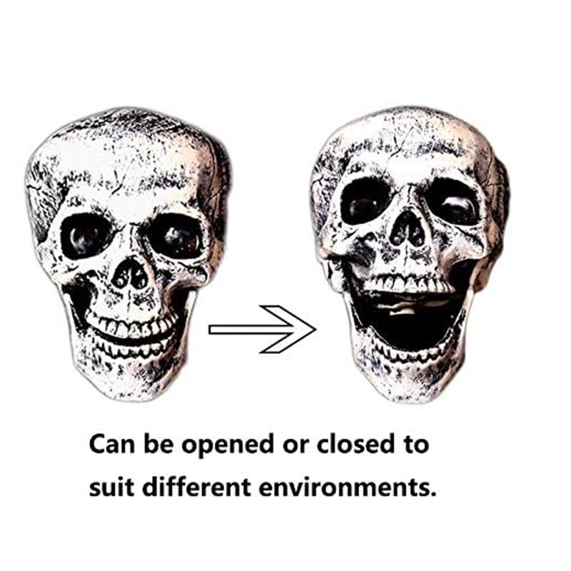 Realistic Skeleton Stakes Halloween Decorations Outdoor for Lawn Garden Zombie Hands and Skull Set for Outdoor Yard Graveyard Scene